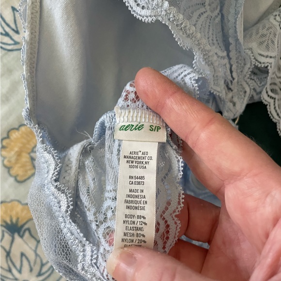 Aerie Blue Floral Lace Bralette - Picture 2 of 3